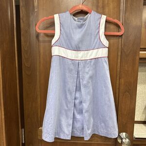 Papo  D’ Anjo Girls Sleeveless Blue Dress Jumper Size 6